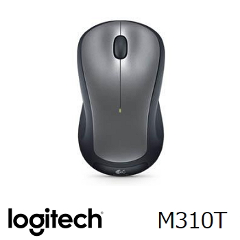 羅技 無線滑鼠 M310t-銀黑(910-003990)